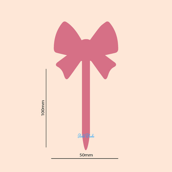 Bow Cupcake Topper Blank 6 Pack | 3mm Acrylic Custom Cupcake Topper Melbourne Australia