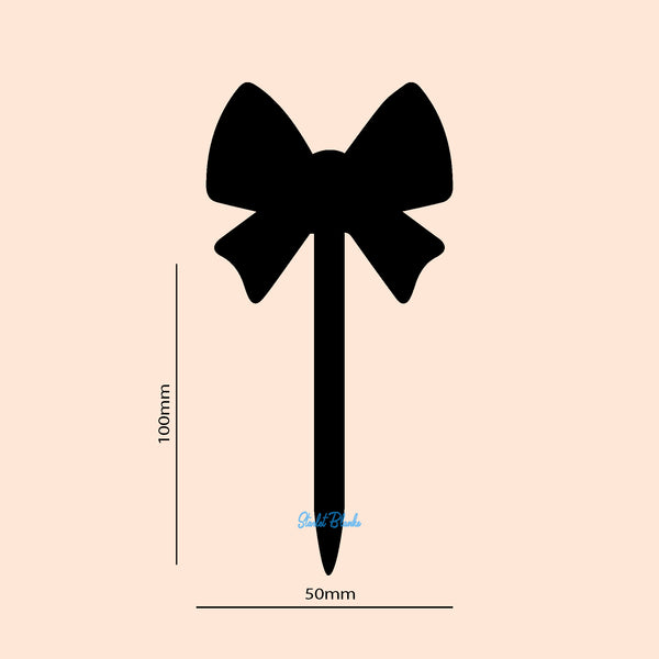 Bow Cupcake Topper Blank 6 Pack | 3mm Acrylic Custom Cupcake Topper Melbourne Australia