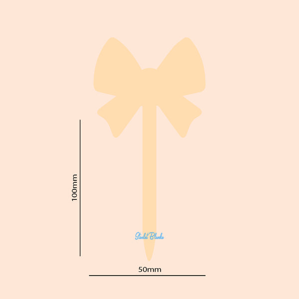 Bow Cupcake Topper Blank 6 Pack | 3mm Acrylic Custom Cupcake Topper Melbourne Australia