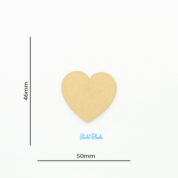 Heart Disc Blank 50mm Diameter | 3mm Acrylic Blanks Melbourne