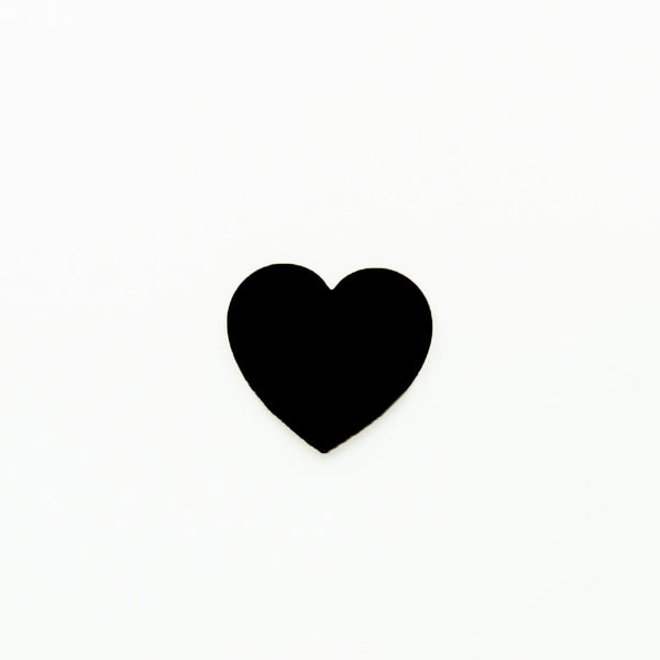 Heart Disc Blank 50mm Diameter Black | 3mm Acrylic Craft Blanks Melbourne