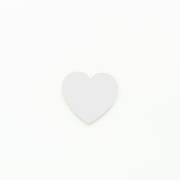 Heart Disc Blank 50mm Diameter White | 3mm Acrylic Craft Blanks Melbourne