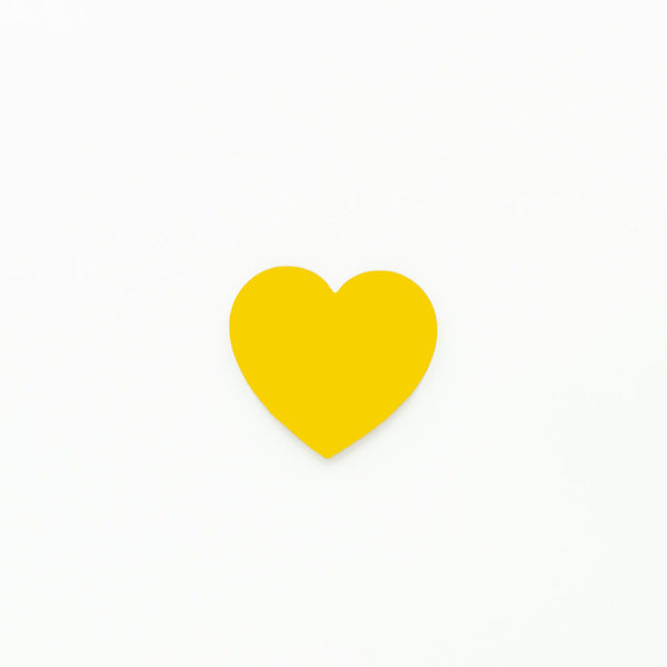 Heart Disc Blank 50mm Diameter Yellow | 3mm Acrylic Craft Blanks Melbourne