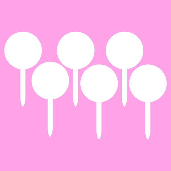 Round Circle Cupcake Topper Blank 6 Pack | 3mm AcrylicRound Circle Cupcake Topper Blank 6 Pack | 3mm Acrylic