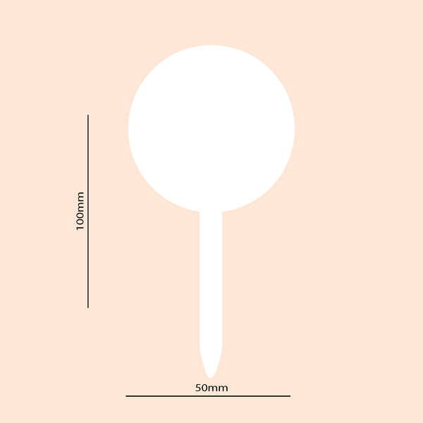 Round Circle Cupcake Topper Blank 6 Pack | 3mm Acrylic