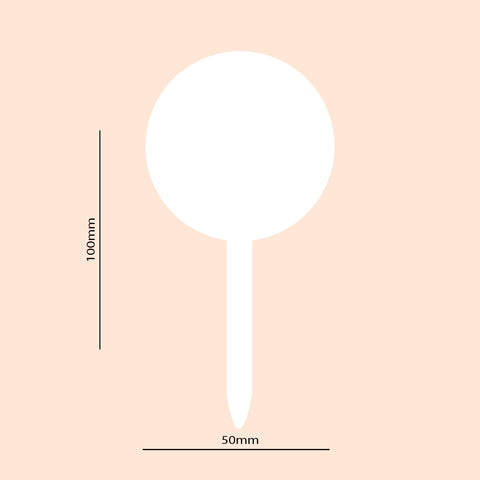 Round Circle Cupcake Topper Blank 6 Pack | 3mm Acrylic