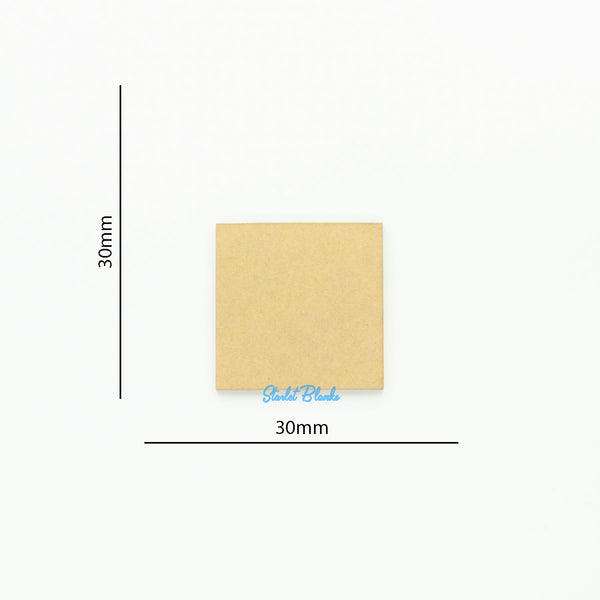 Square (Sharp) Disc Blank 30mm Diameter | 3mm Acrylic Blanks Melbourne Australia