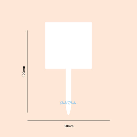 Square Cupcake Topper Blank 6 Pack | 3mm Acrylic Craft Blanks Australia
