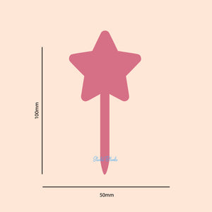 Star Cupcake Topper Blank 6 Pack | 3mm Acrylic